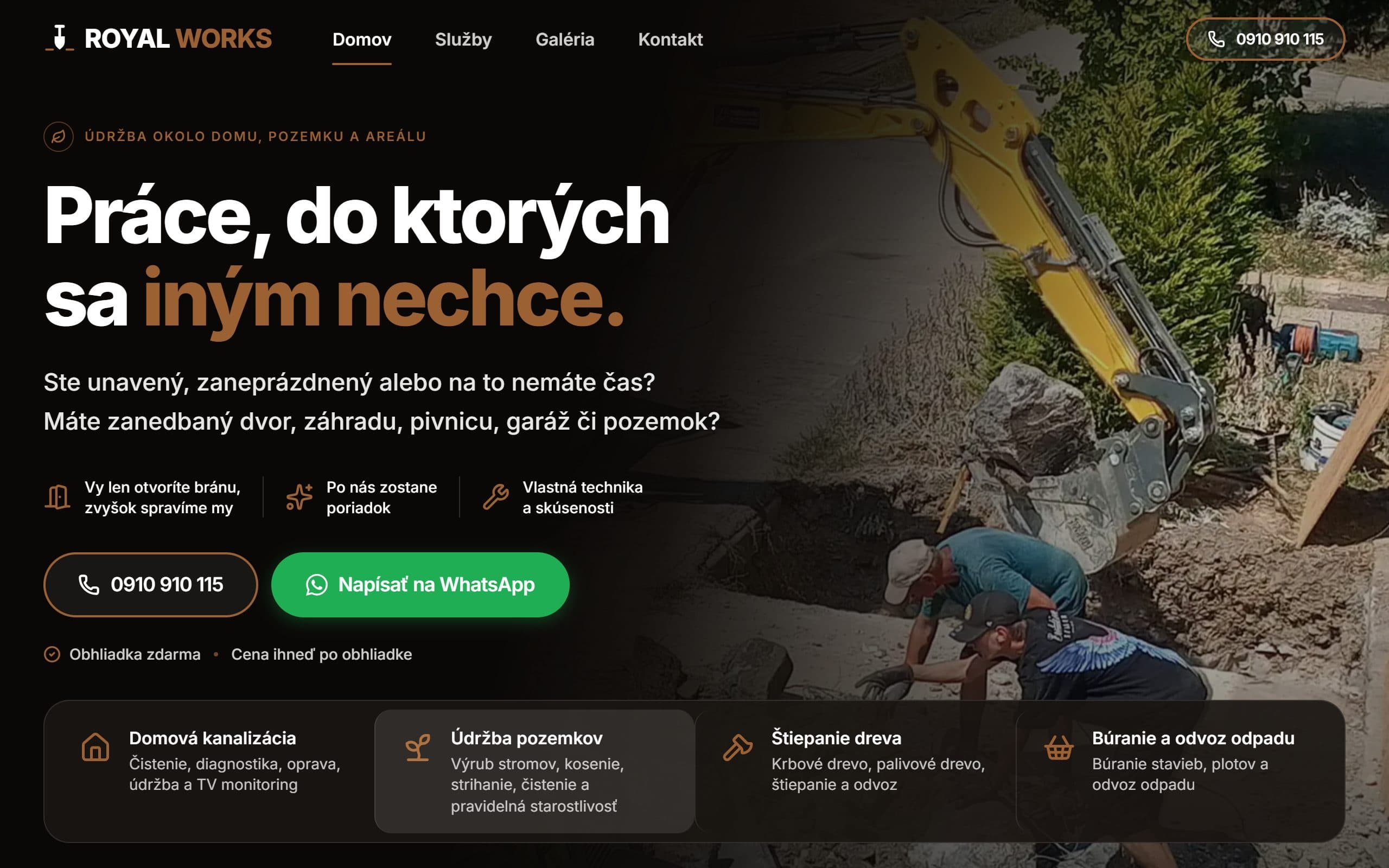 Náhľad webu Royal Works (royalworks.sk)